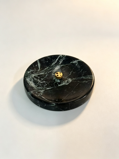 Emerald Green Marble Incense Holder | Natural Stone Incense Burner Tray | Luxury Home Decor Gift for Her